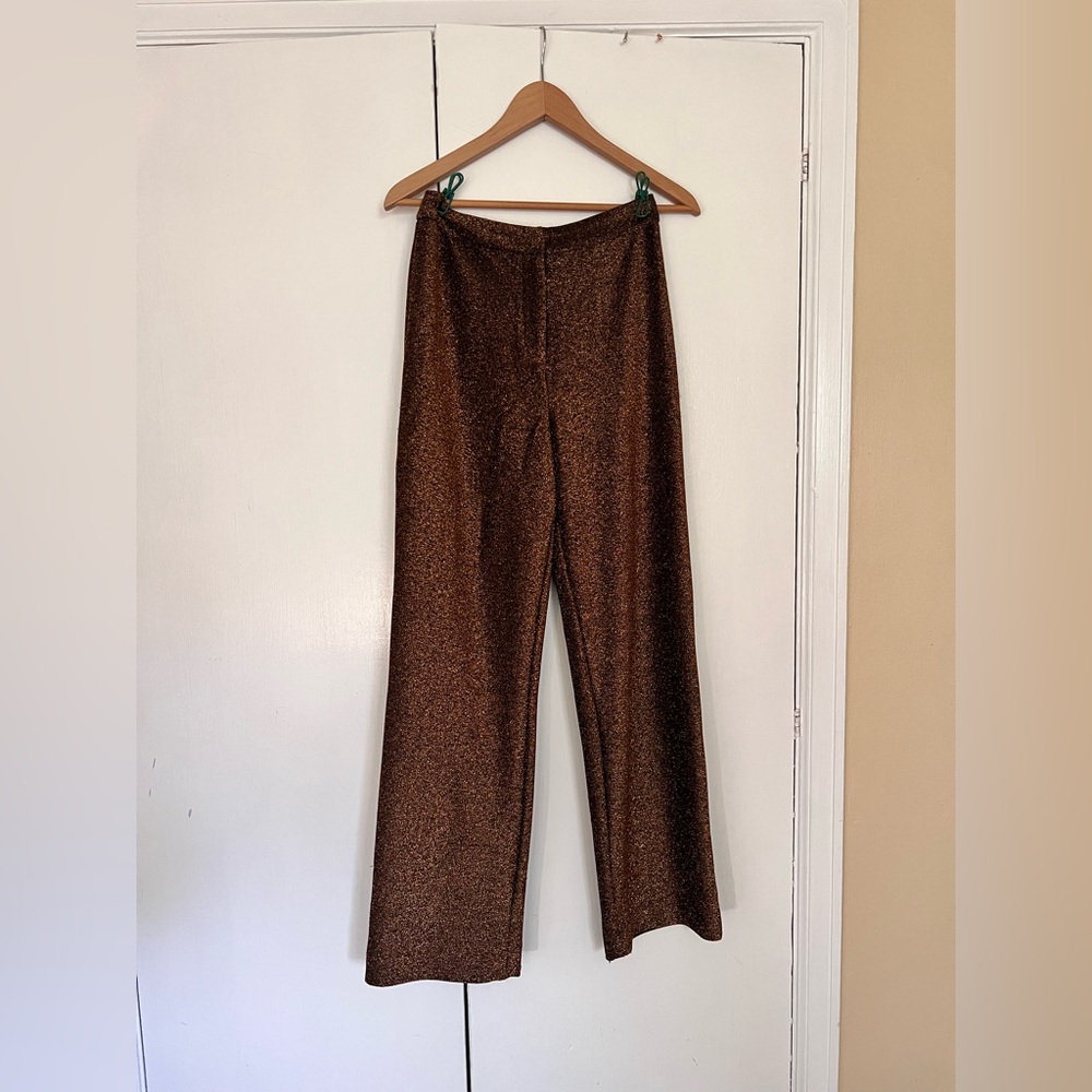 Revolve -Intro The Night-   Brown Glitter Women's Pants